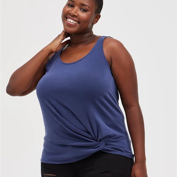 Torrid Size 4X 26 Knot Tank - Cupro Navy - Picture 5 of 5